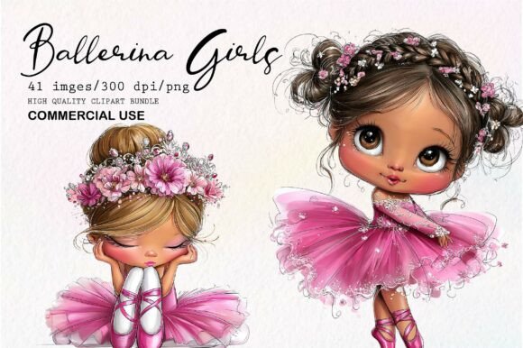 Download Whimsical Ballerina Girls PNG Clipart - Premium Resources