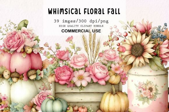 Download Whimsical Floral Fall Clipart Bundle - Premium Bundle