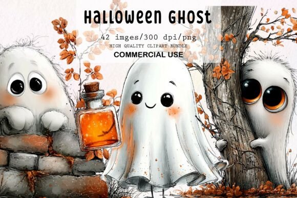 Download Whimsical Halloween Ghost PNG - Premium Resources